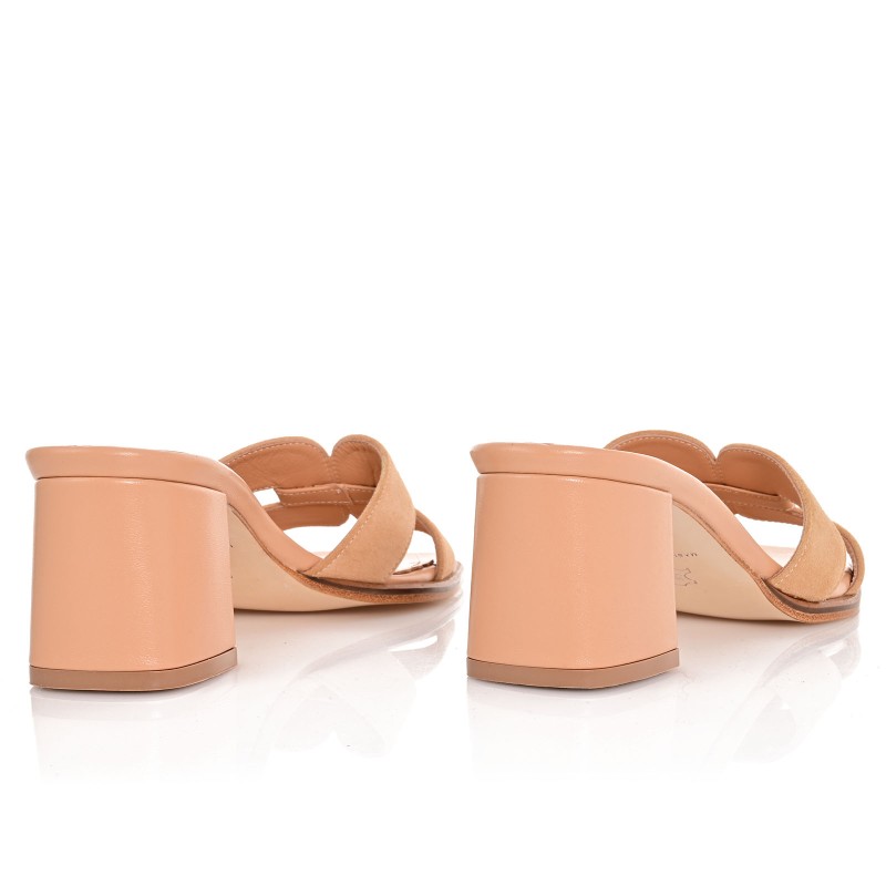 Women's Biscuit Leather Mules