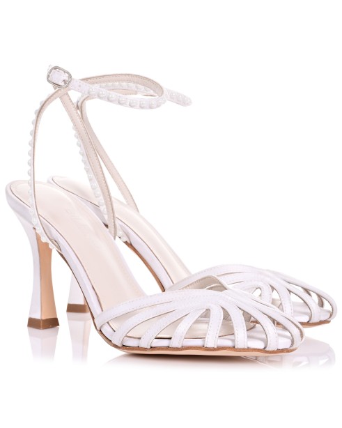 Bridal Sandals White Satin