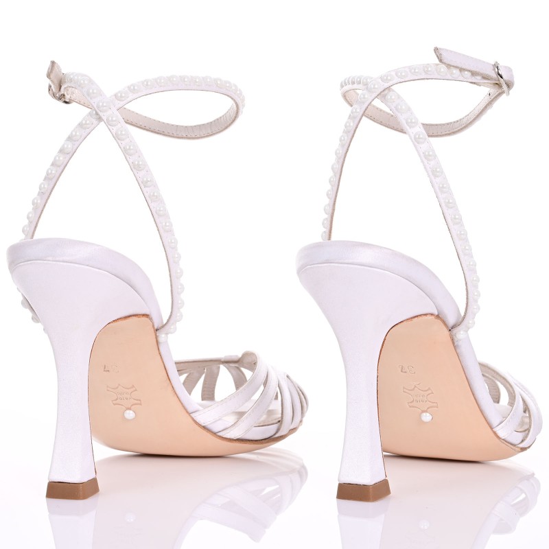 Bridal Sandals White Satin