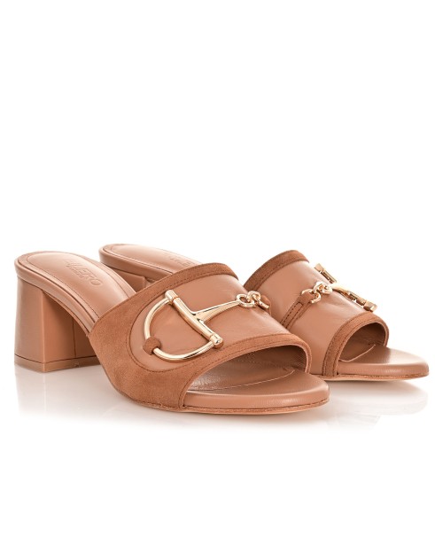 Women's Mules Brown Leather