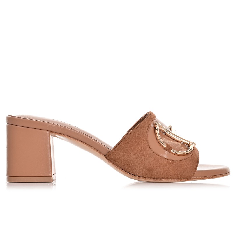 Women's Mules Brown Leather