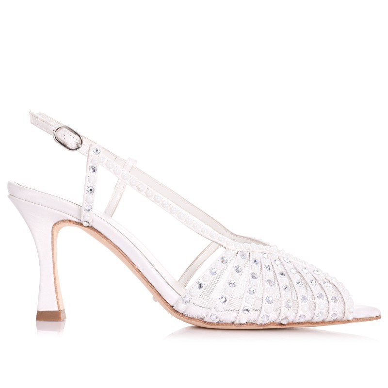 Bridal Sandals White Satin