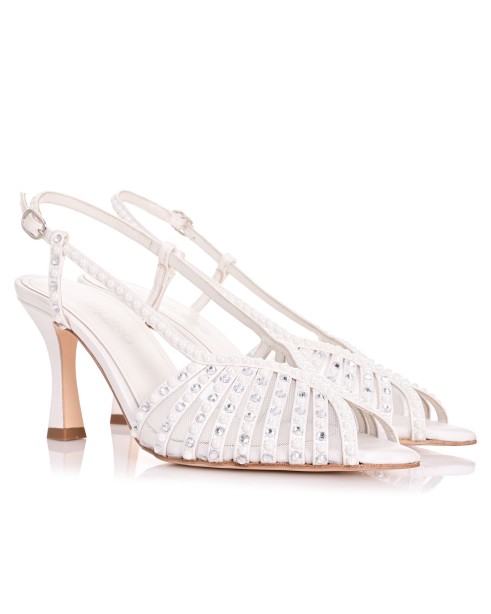 Bridal Sandals White Satin