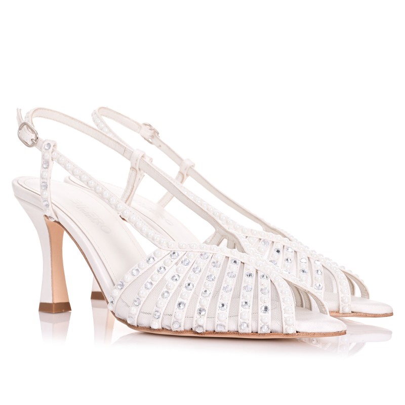 Bridal Sandals White Satin