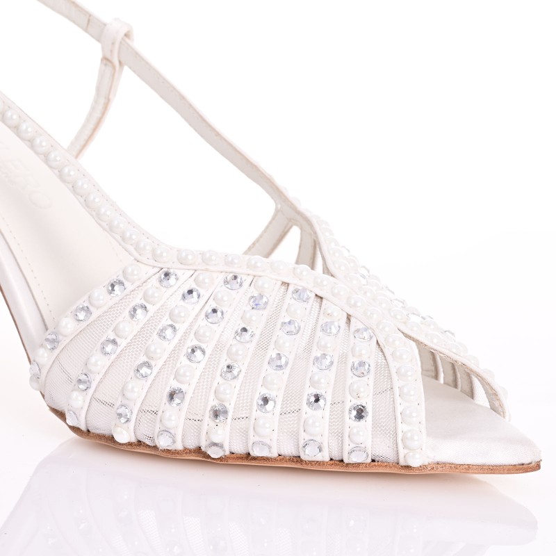 Bridal Sandals White Satin