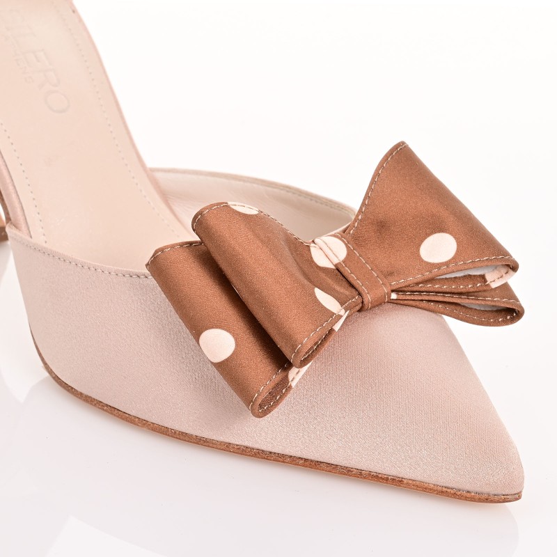Women's Pumps Beige Satin