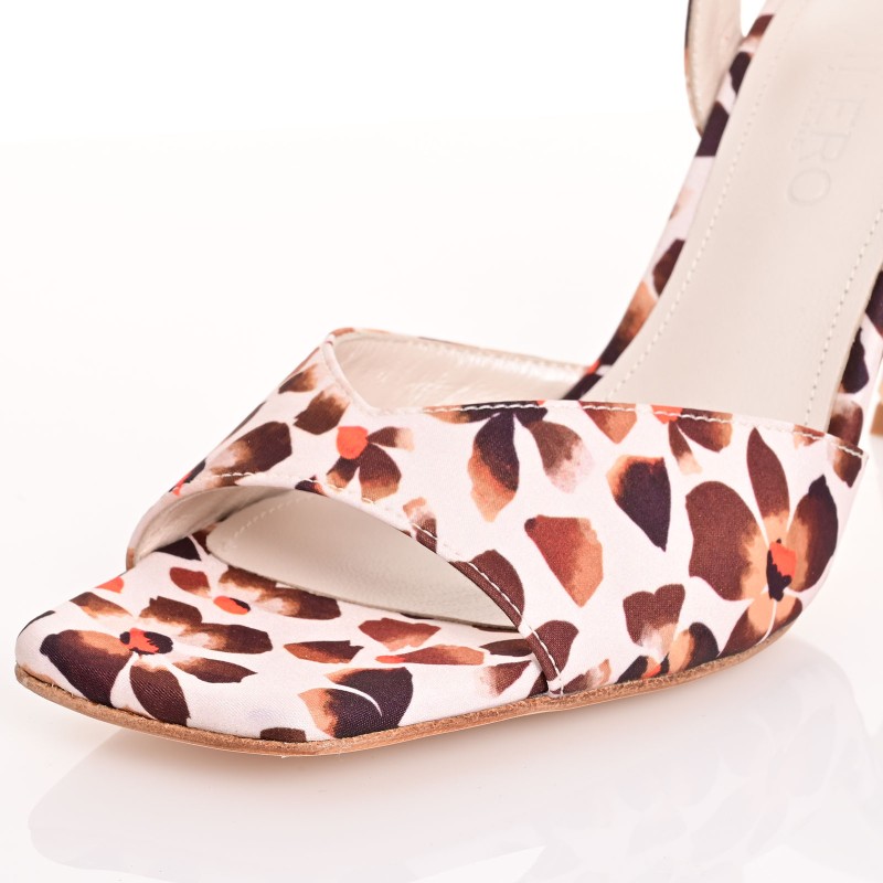 Women Floral Satin Sandals
