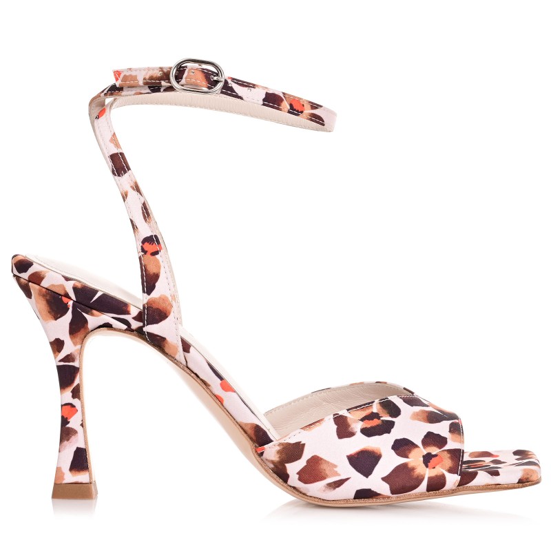 Women Floral Satin Sandals