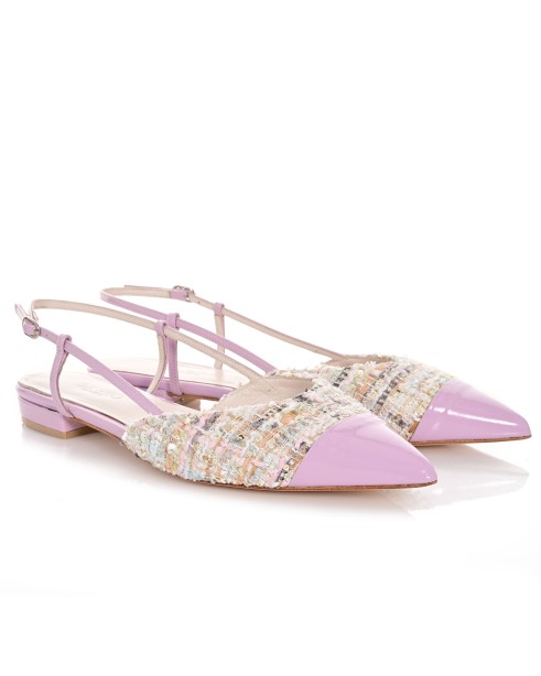 Women Purple Leather Ballerinas