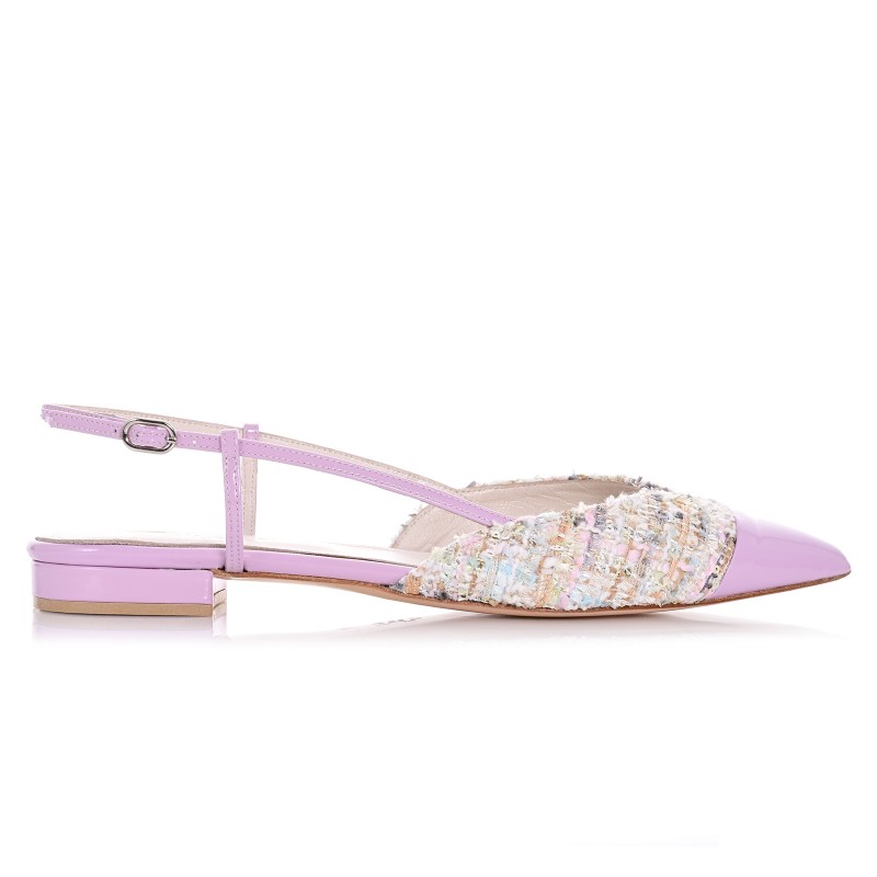 Women Purple Leather Ballerinas