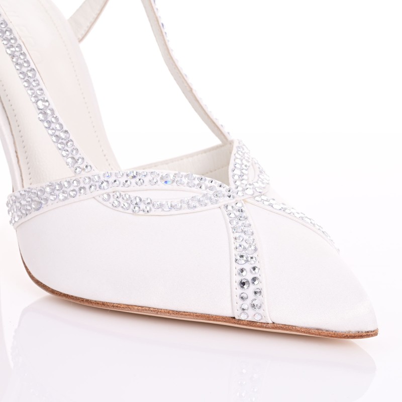 Bridal Pumps White Satin