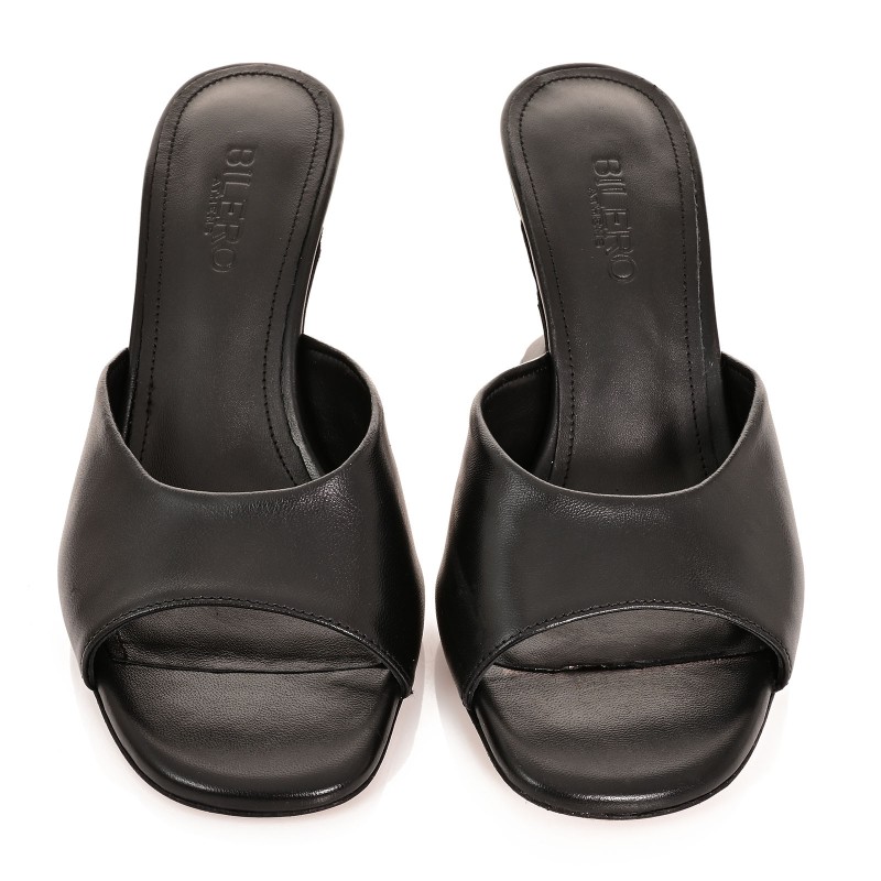 Women Mules Black Leather
