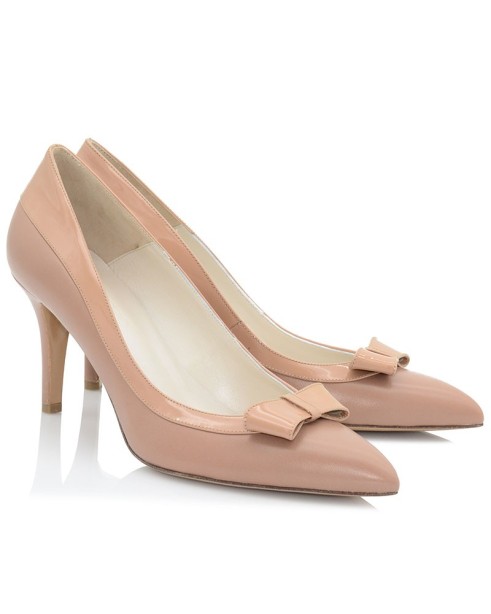 Nude Leather Pumps