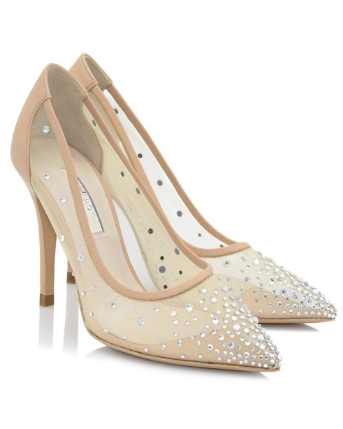 Nude Pumps Strass