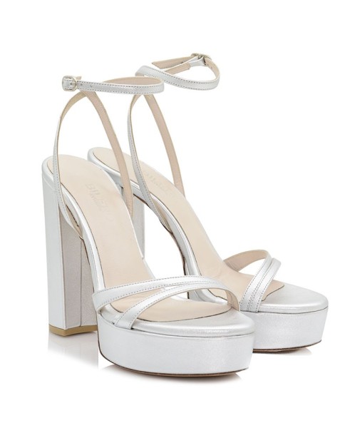 Silver Leather Sandals