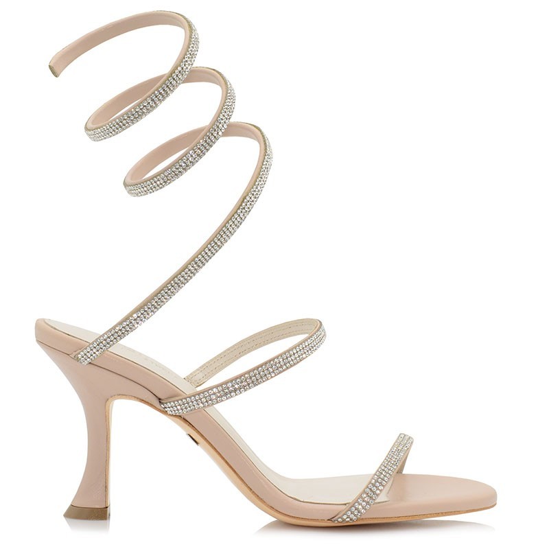 Bridal Sandals Nude Leather
