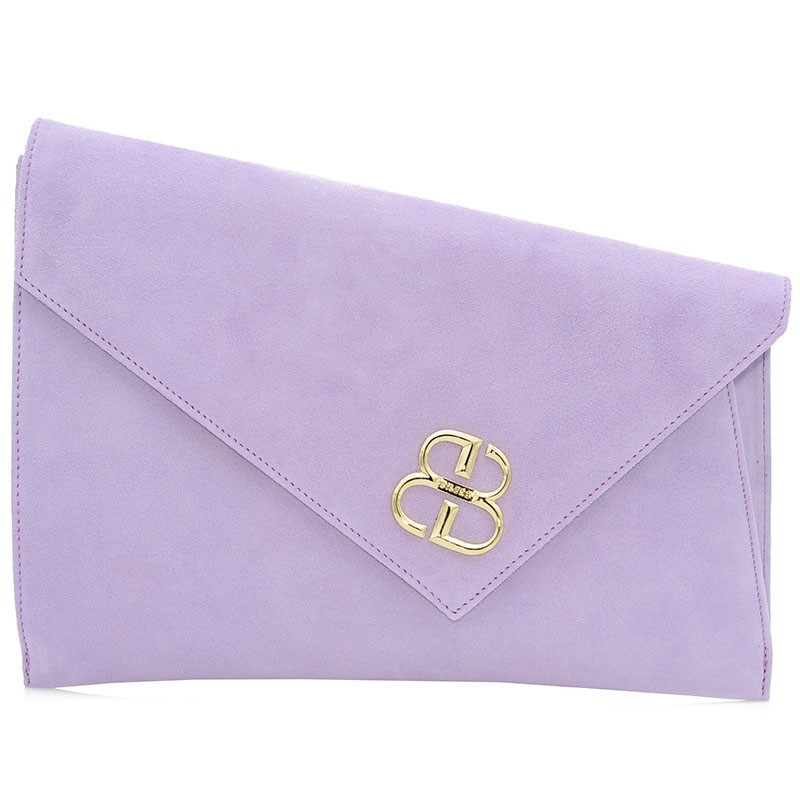 Women Bags Lilac Leather Suede