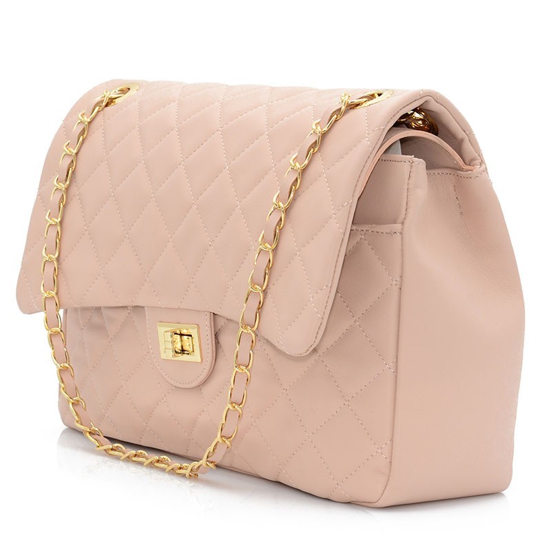 Women's Pink Leather Bag