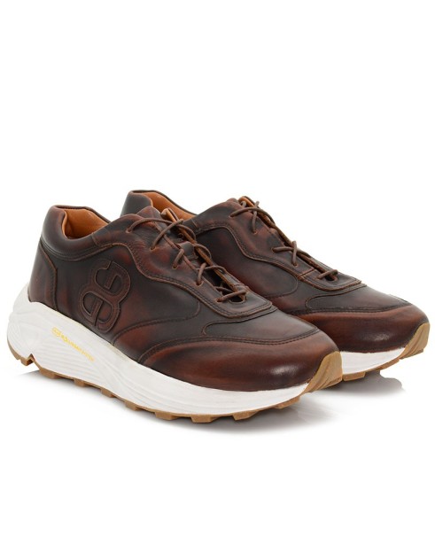 Men's Sneakers Brown Leather