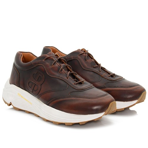 Men's Sneakers Brown Leather