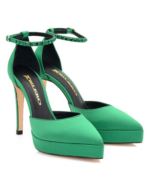 WomenGreen Satin Pumps