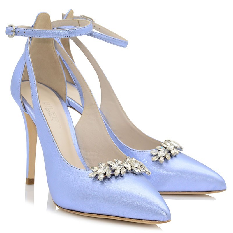 Baby Blue Leather Pumps