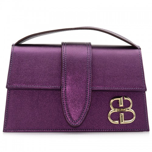 Purple Leather Women Bag