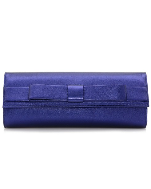Women's Bags Blue Metallic Leather