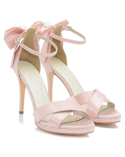 Bridal Sandals Pink Satin