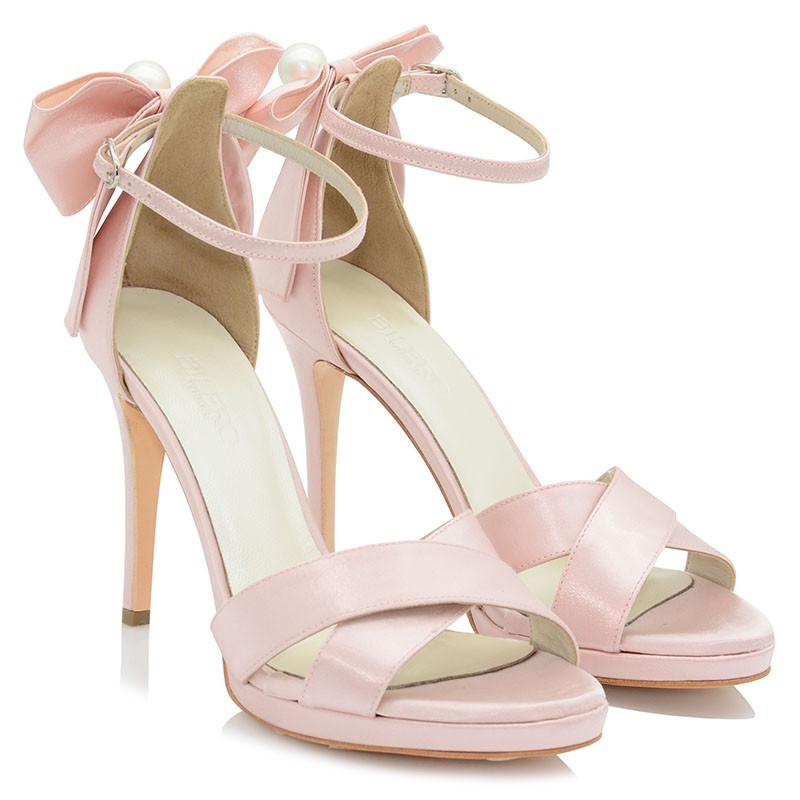 Bridal Sandals Pink Satin