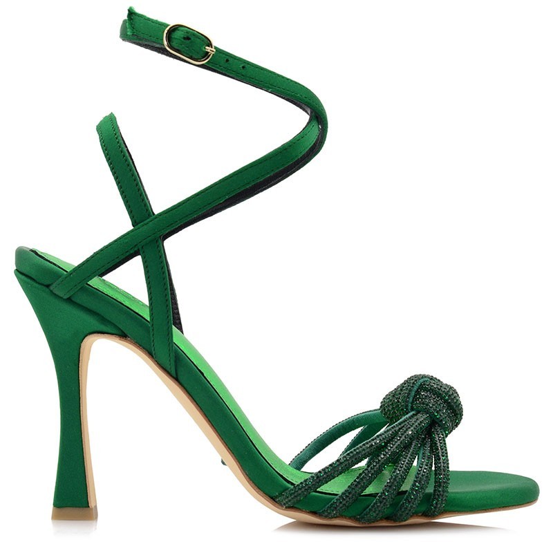 Bridal Sandals Green Satin