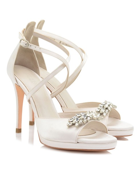 Bridal Sandals White Satin