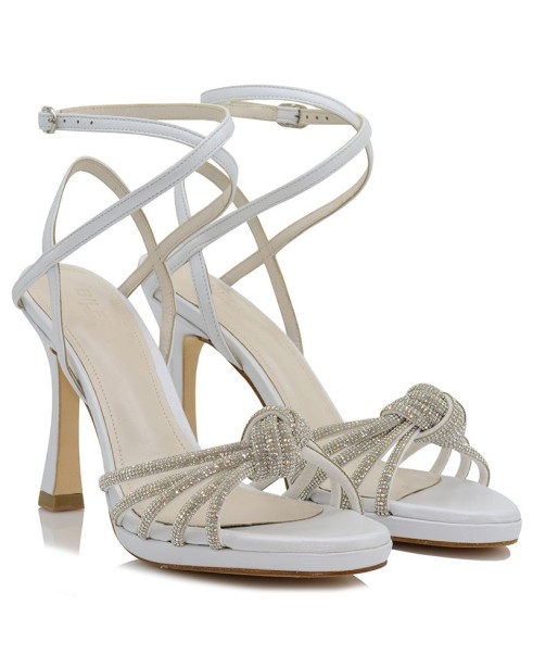 Bridal Sandals White Leather