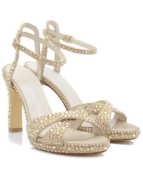 Bridal Sandals Golden Leather